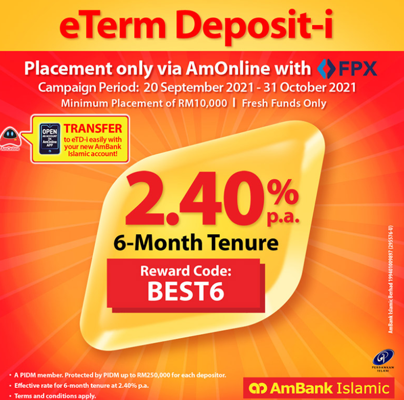 Ambank 定期存款 2.4% 6个月